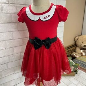 Disney Red Minnie Mouse Kids Costume with Black Bow
